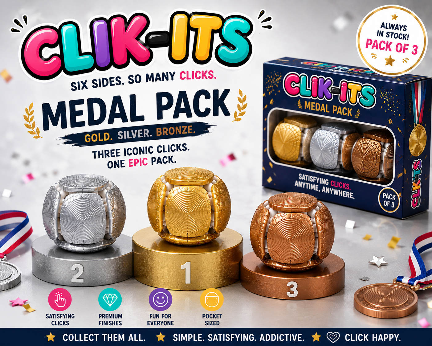 Metal Pack — Gold, Silver, Bronze